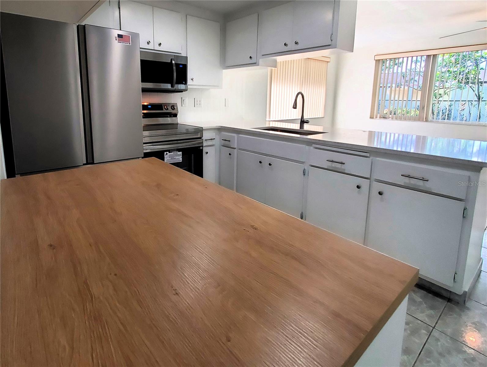 extra cabinet and counter space