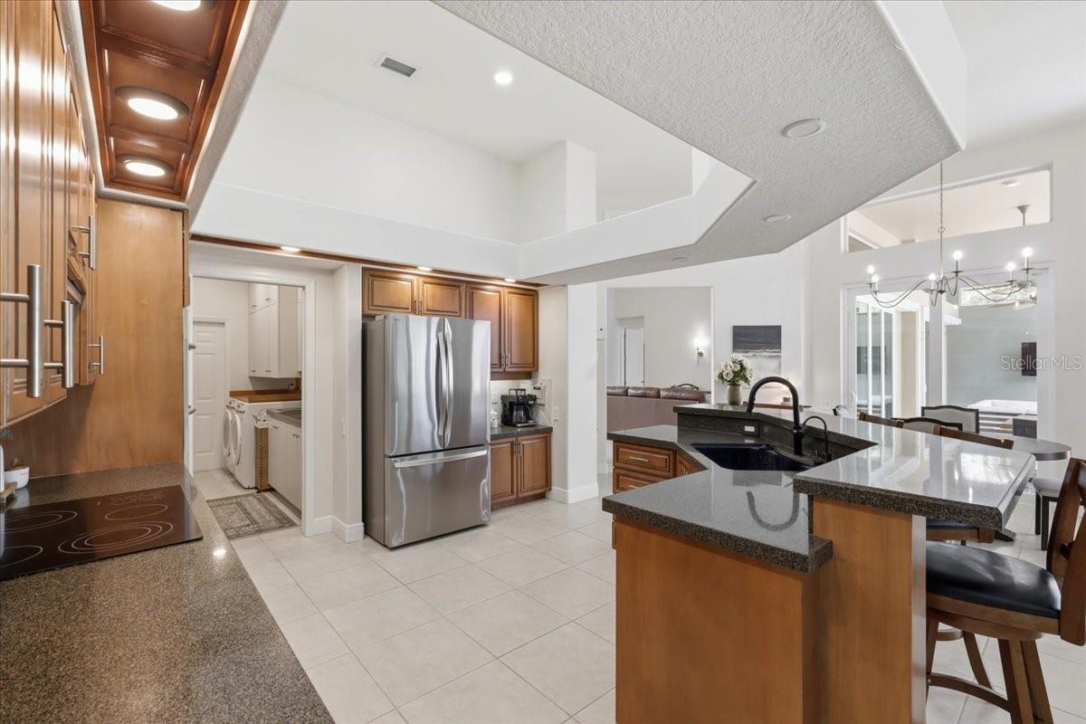 Kitchen and laundry room