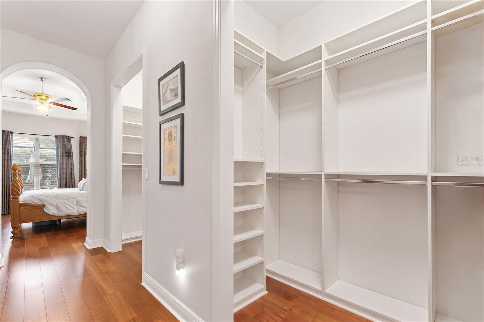 Virtually Staged- Primary Walk-In Custom Closet Two