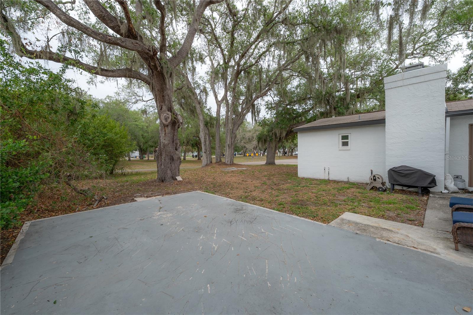 Concrete slab ready for garage or shed.