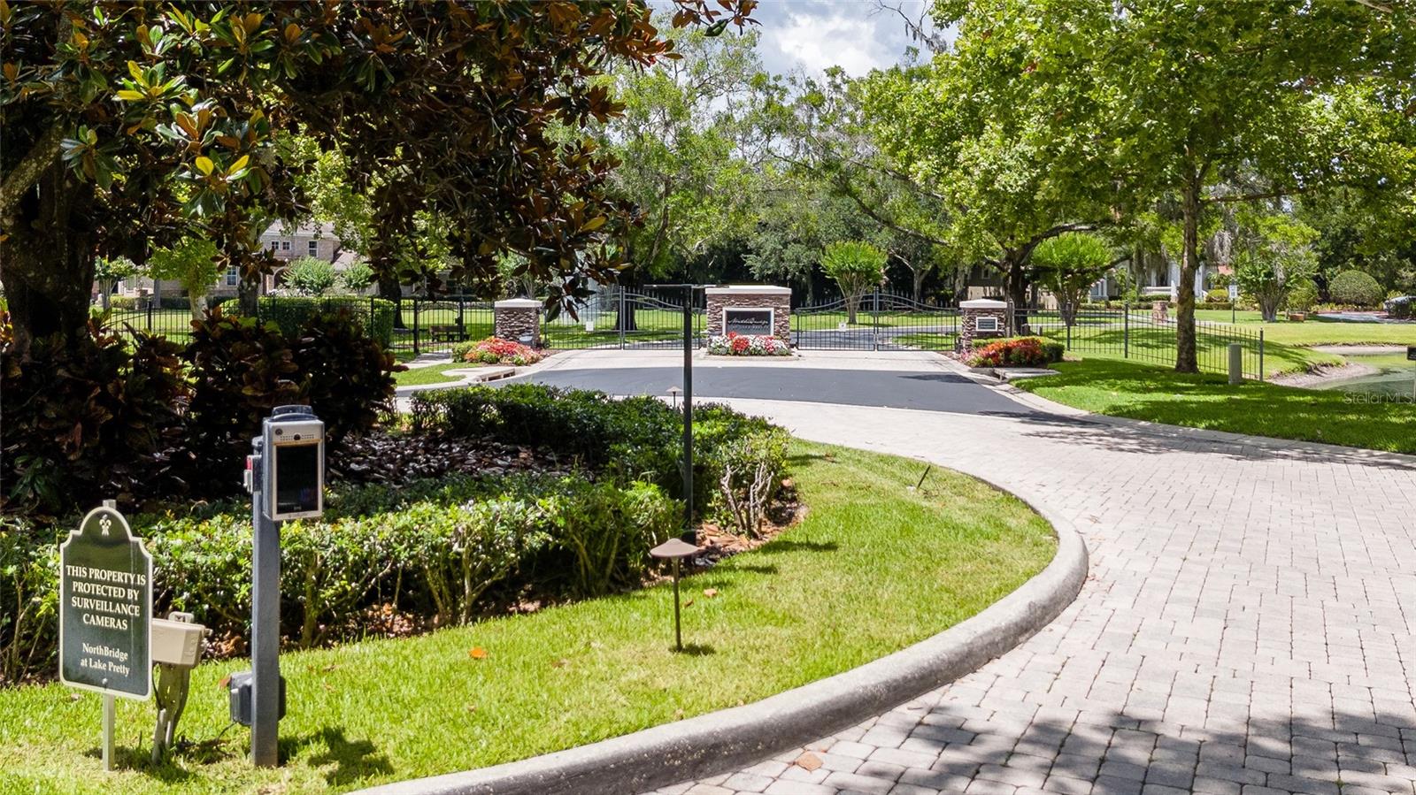 Gated entry to this private community.