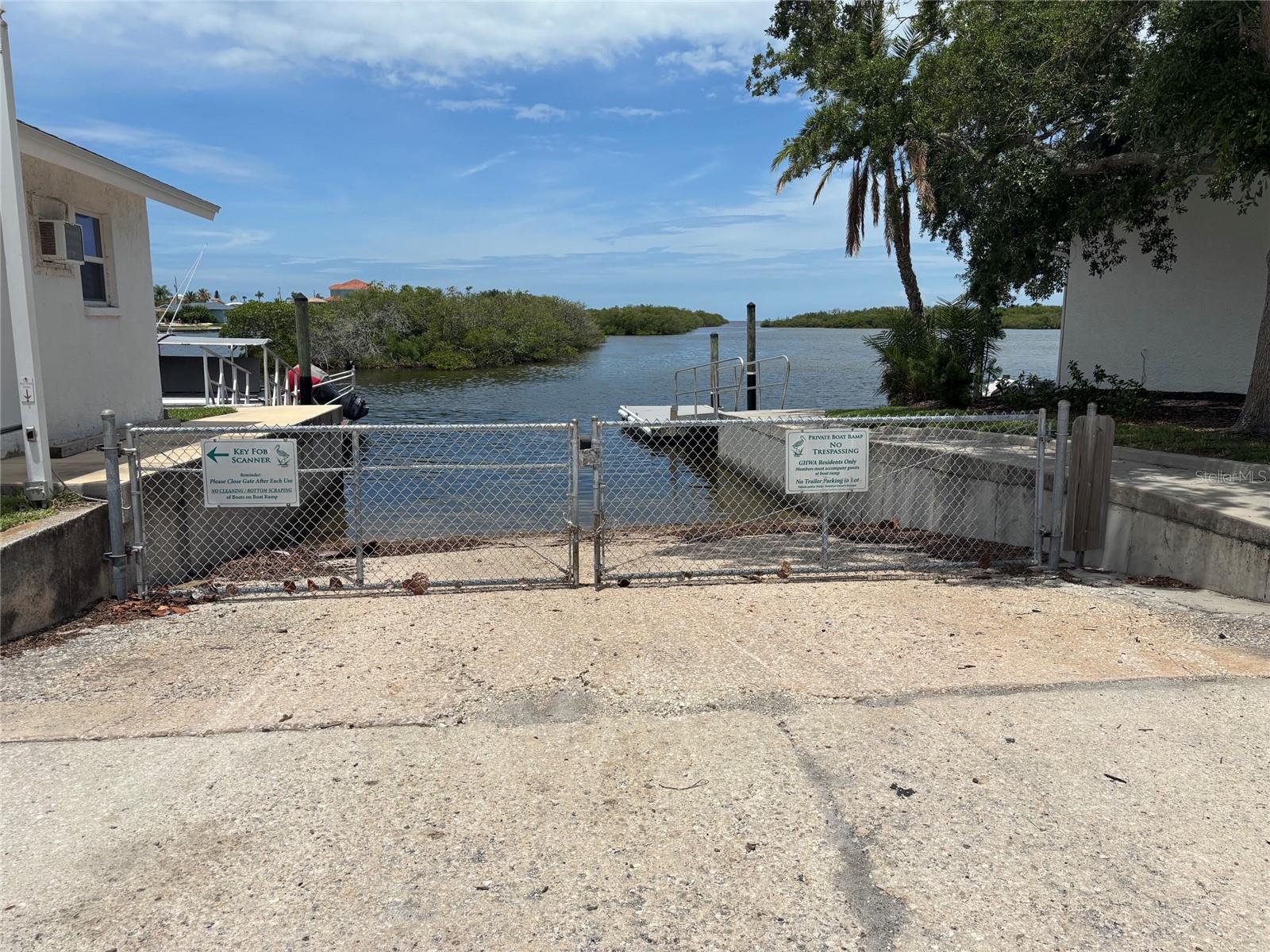Community boat ramp