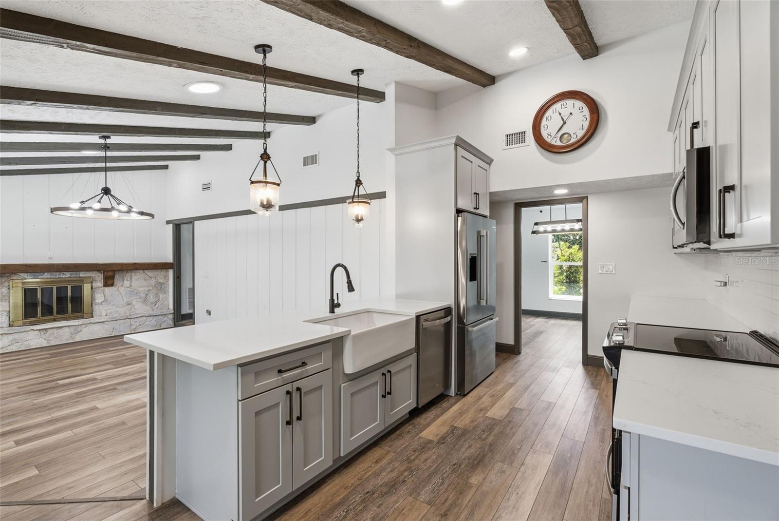 Open Concept, Stainless Appliances, Farm Sink
