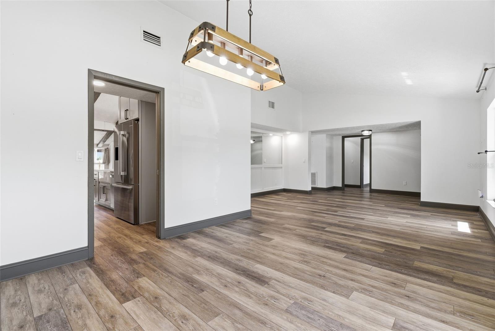 Dining to Living Room Open Floor Plan