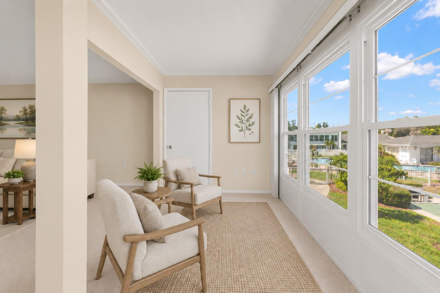Virtual staging. Bonus area with walk-in storage
