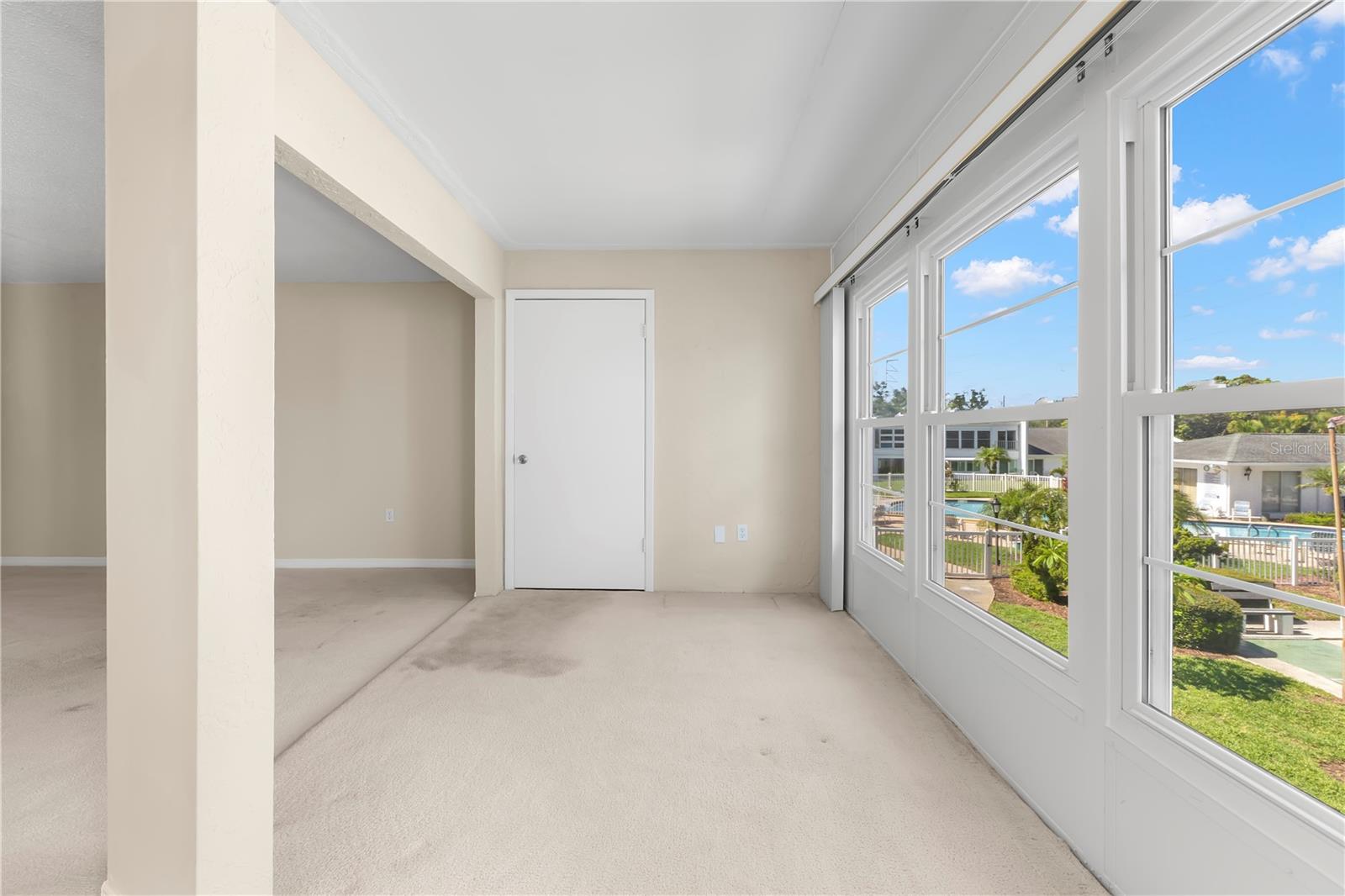 Bonus area with walk-in storage could be used for a den/office area