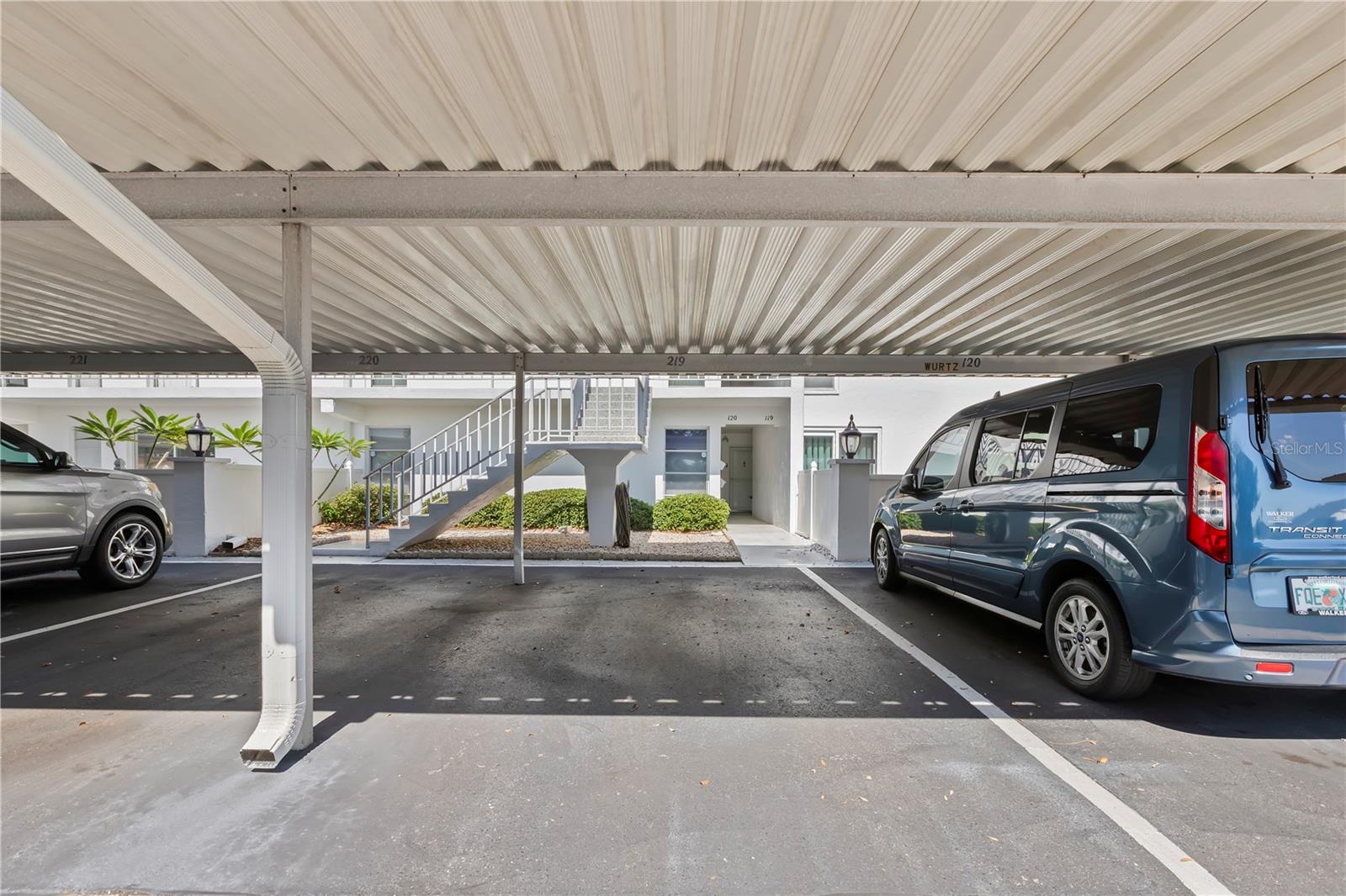 Covered carport parking included!