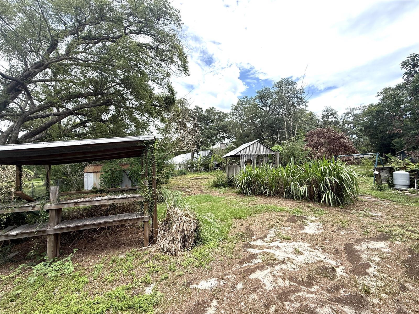 Large fenced yard