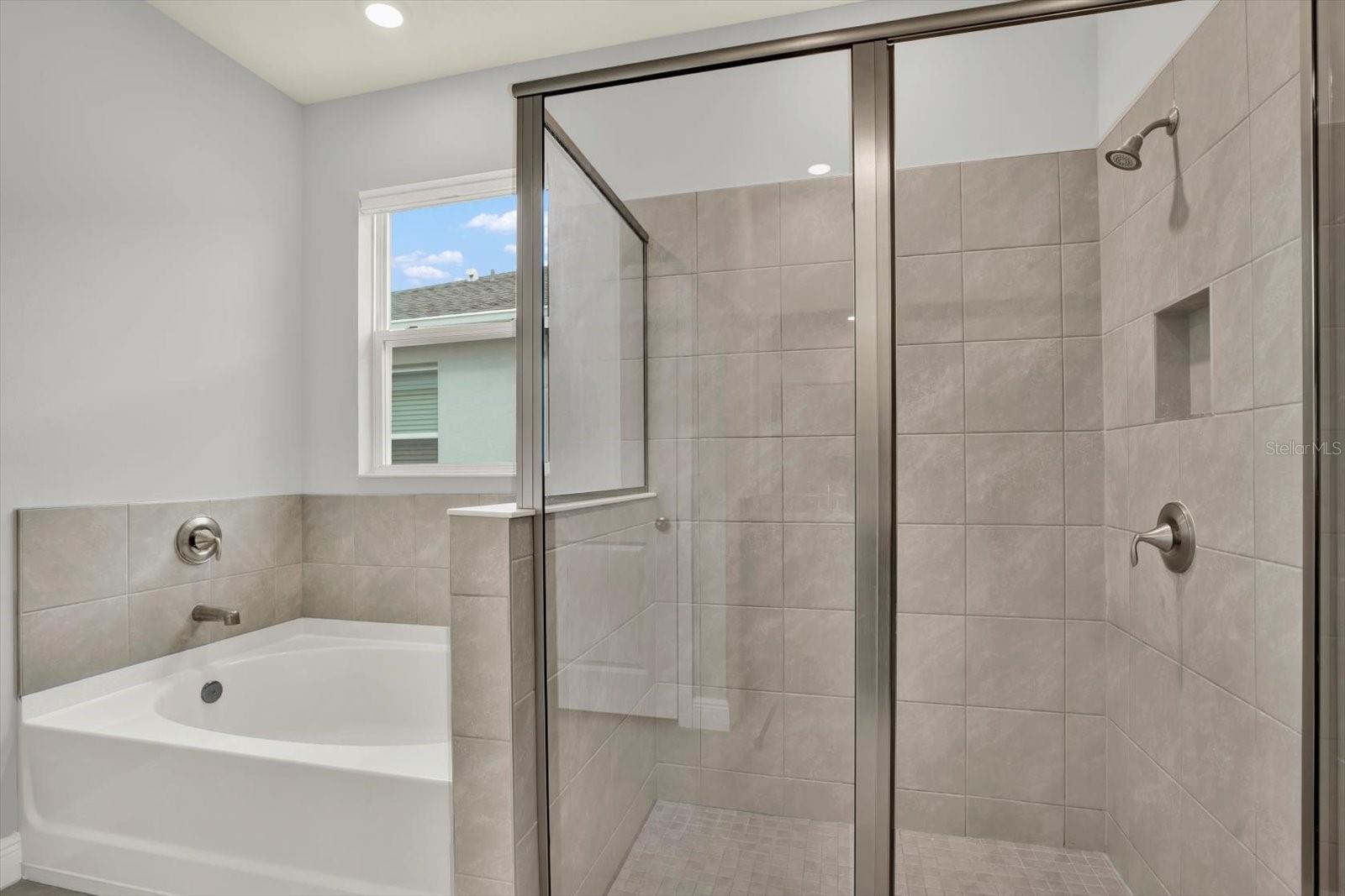 Primary bathroom - soaking tup and stand alone shower