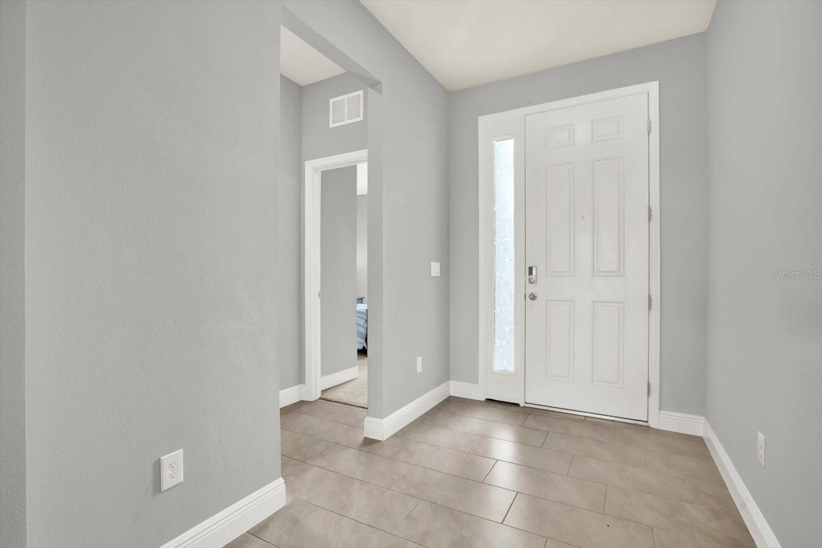Front door - 2 secondary bedrooms are on the left