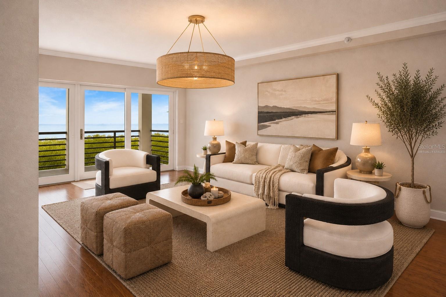 Virtually Staged Living Room