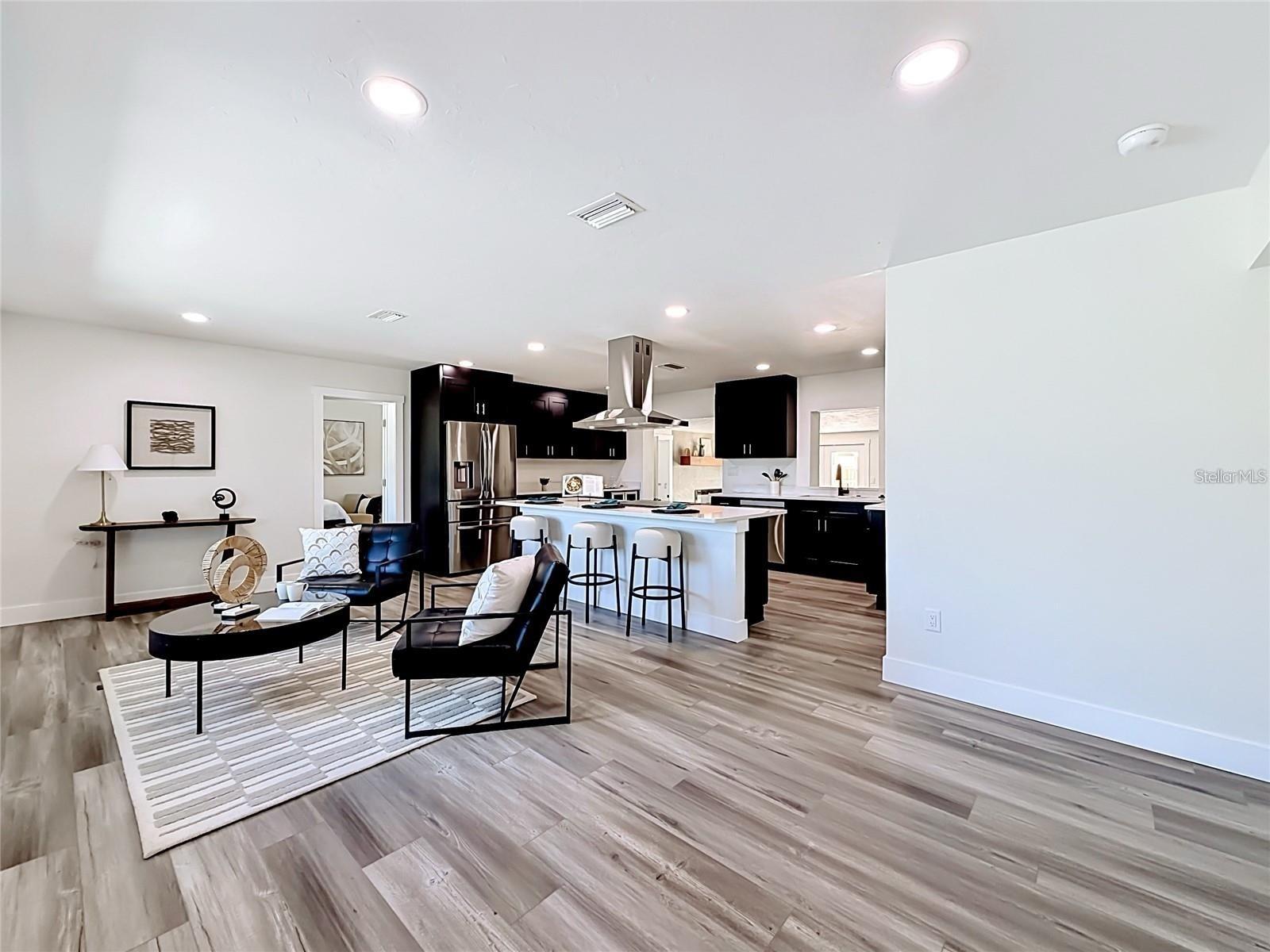 Open Floor Plan Kitchen / Dining / Sitting Area