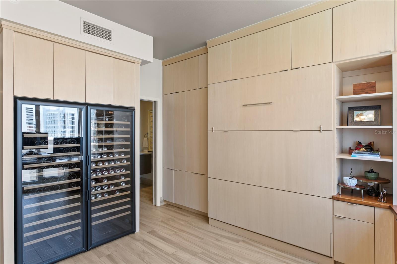 Second bedroom with showstopping dual EuroCave wine cellar