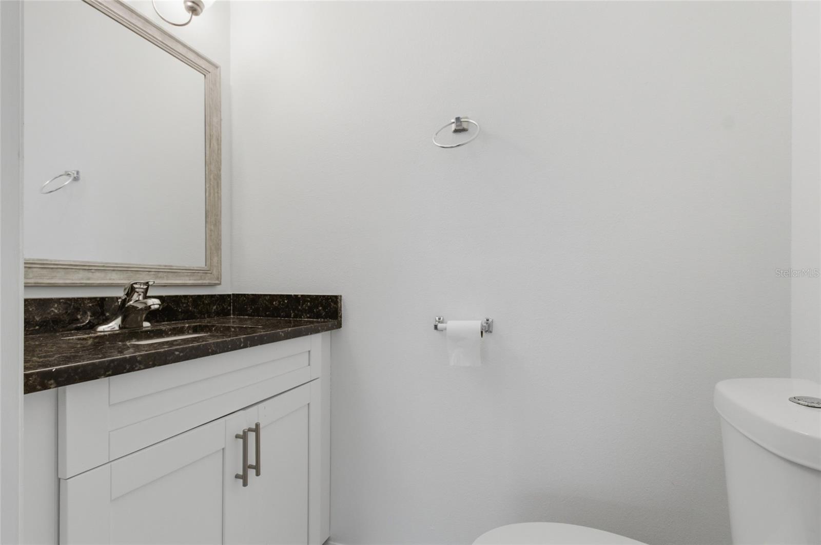 Half bathroom on the first floor