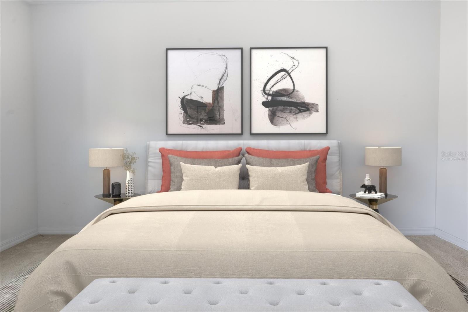virtually Staged Bedroom