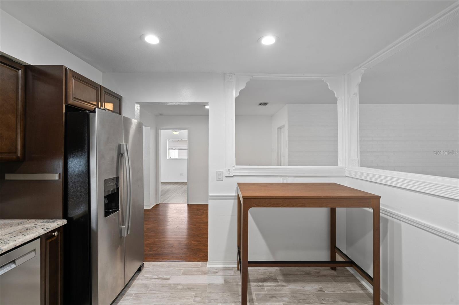 Open to dining room
