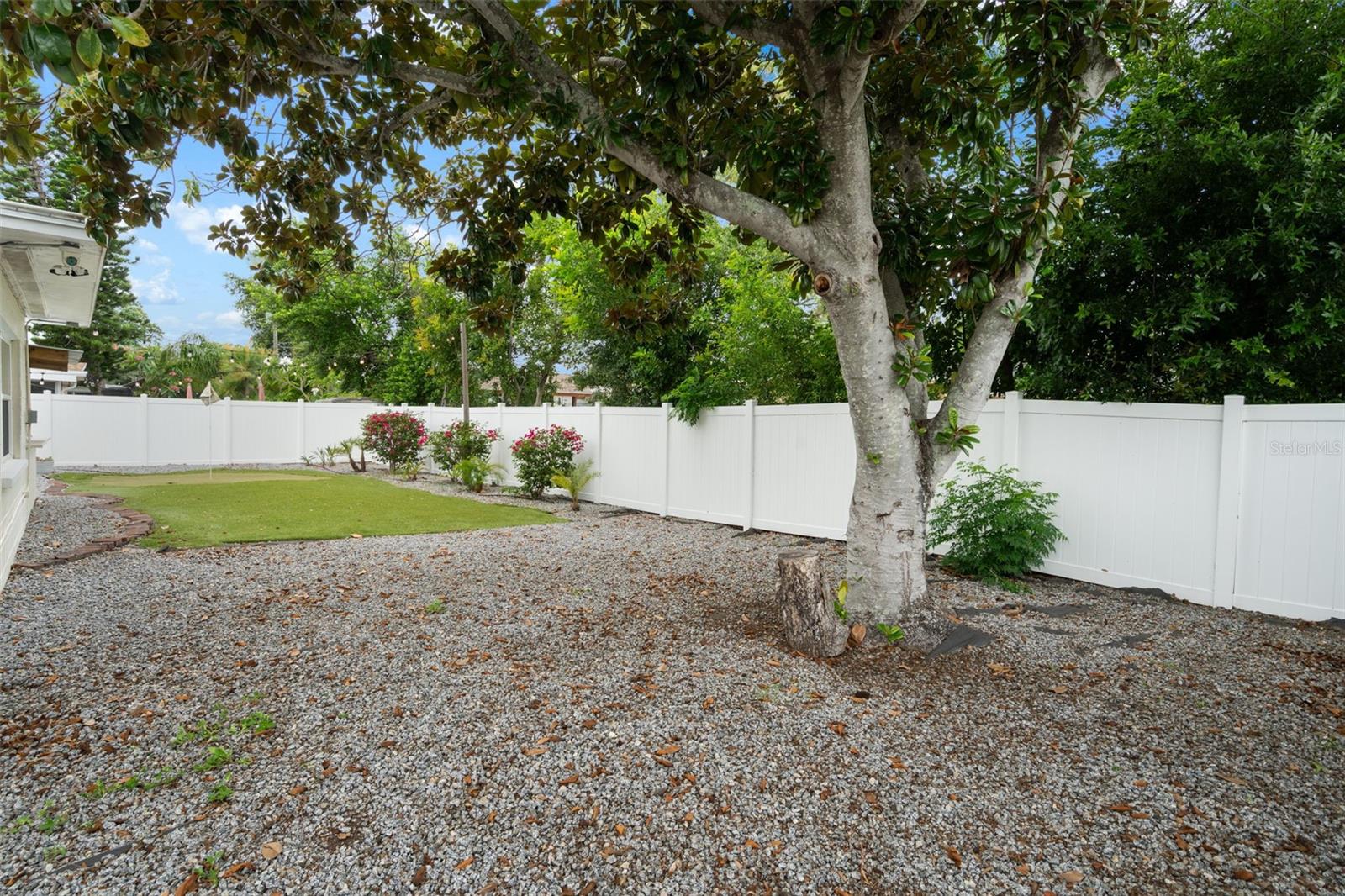 Fully fenced yard