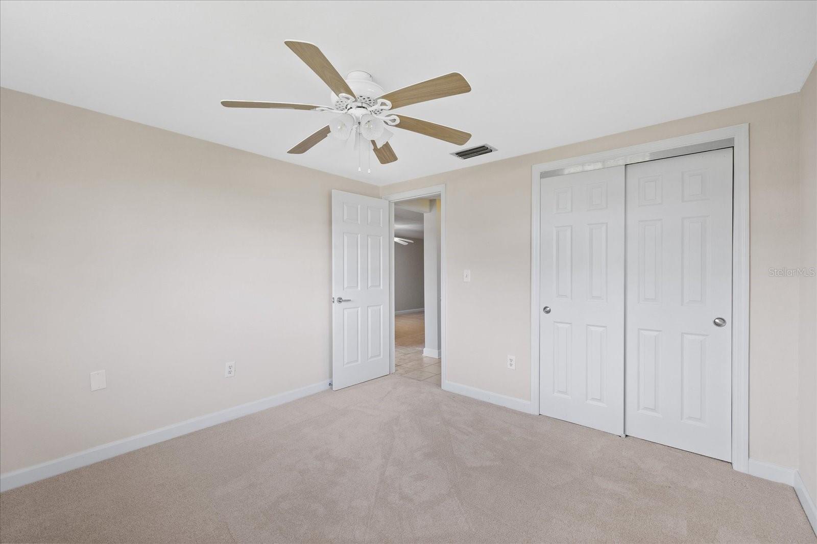 Front guest room and built in closet