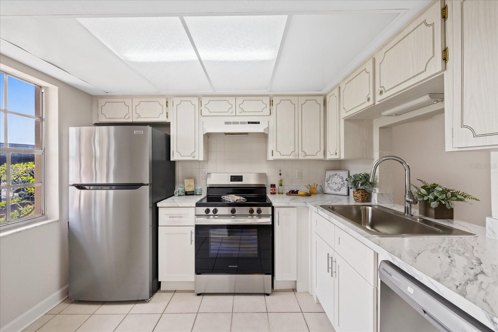Brand new appliances in kitchen