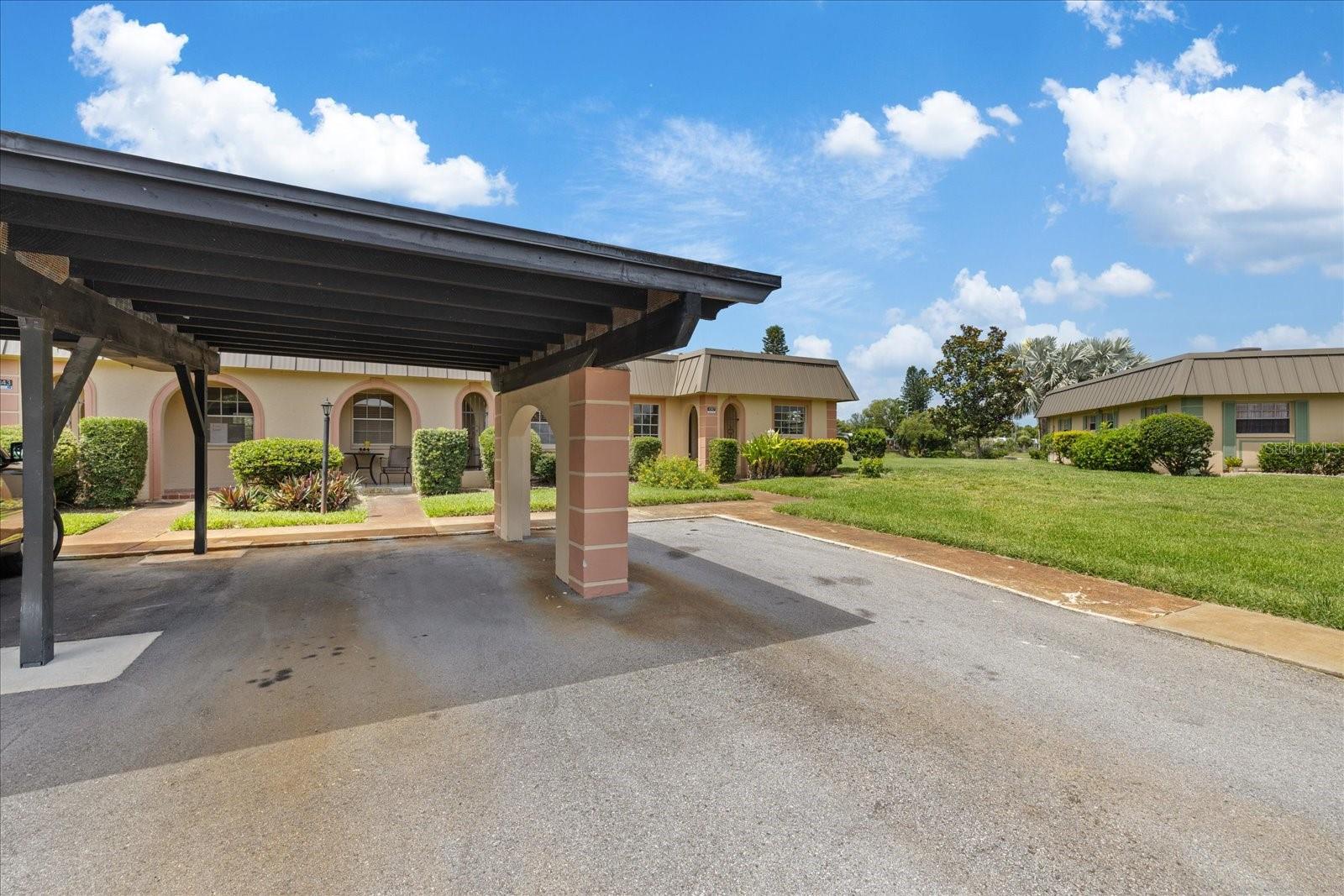 Assigned carport for unit