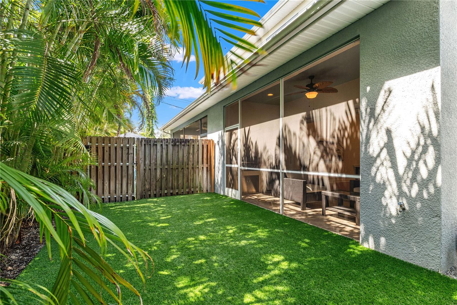 Private Turf Backyard & Covered Patio
