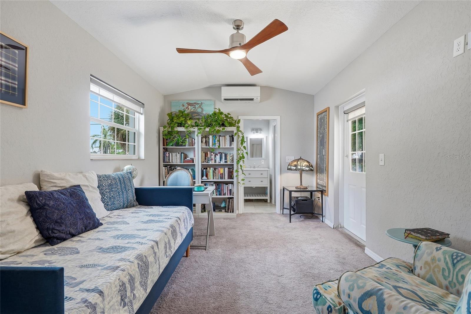 Third bedroom in the rear of the home has an ensuite bathroom and mini-split air system.