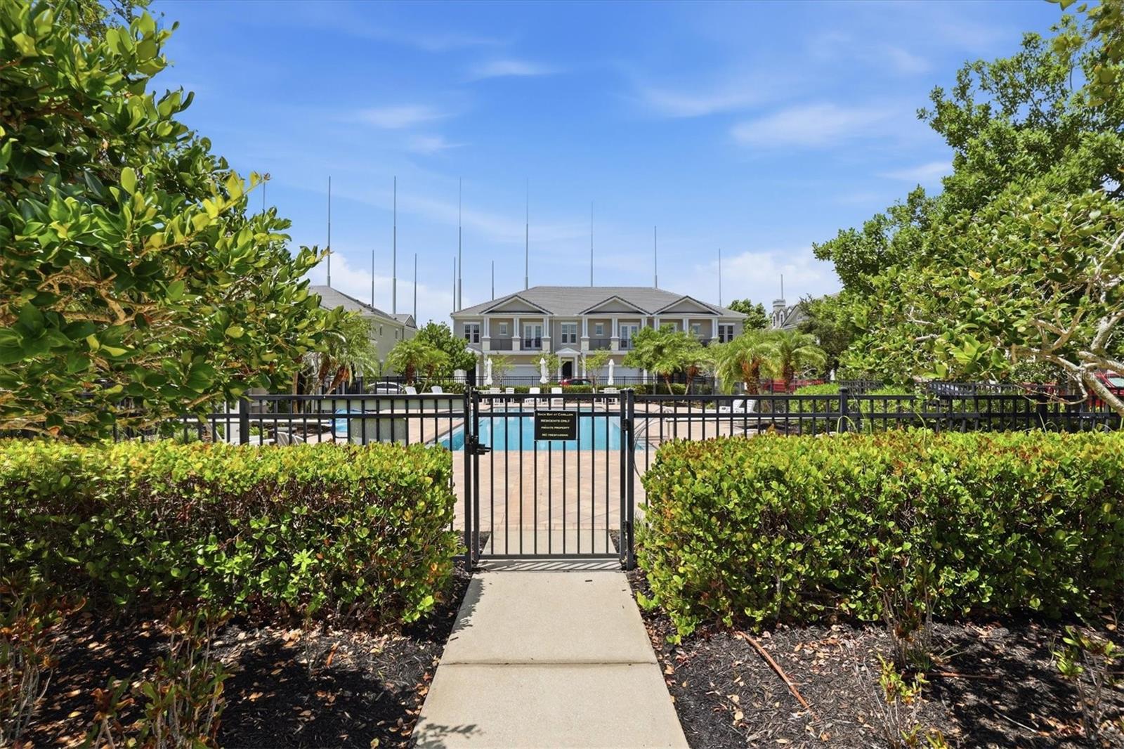 Luxury style amenities include heated pool.