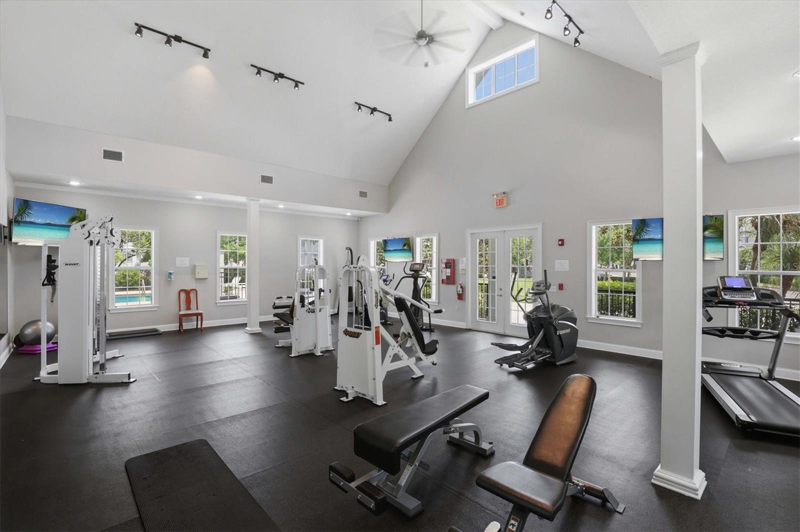 Fitness room is light, bright, spacious and clean!!