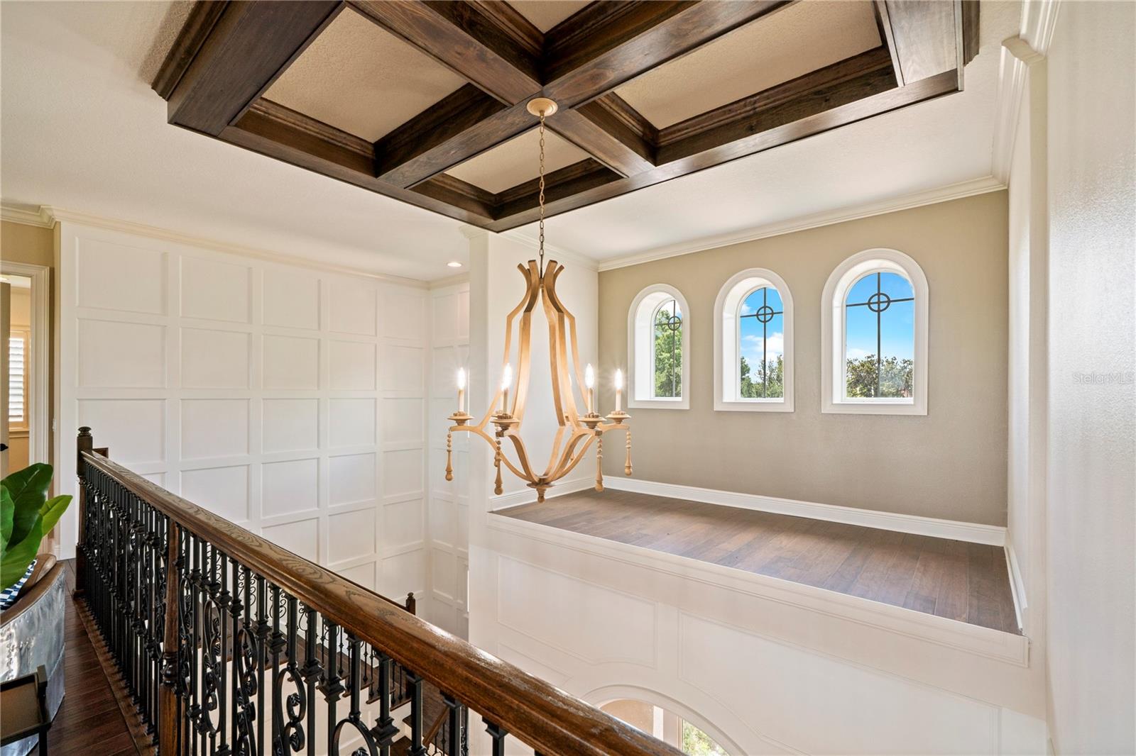 View of Foyer Chandelier