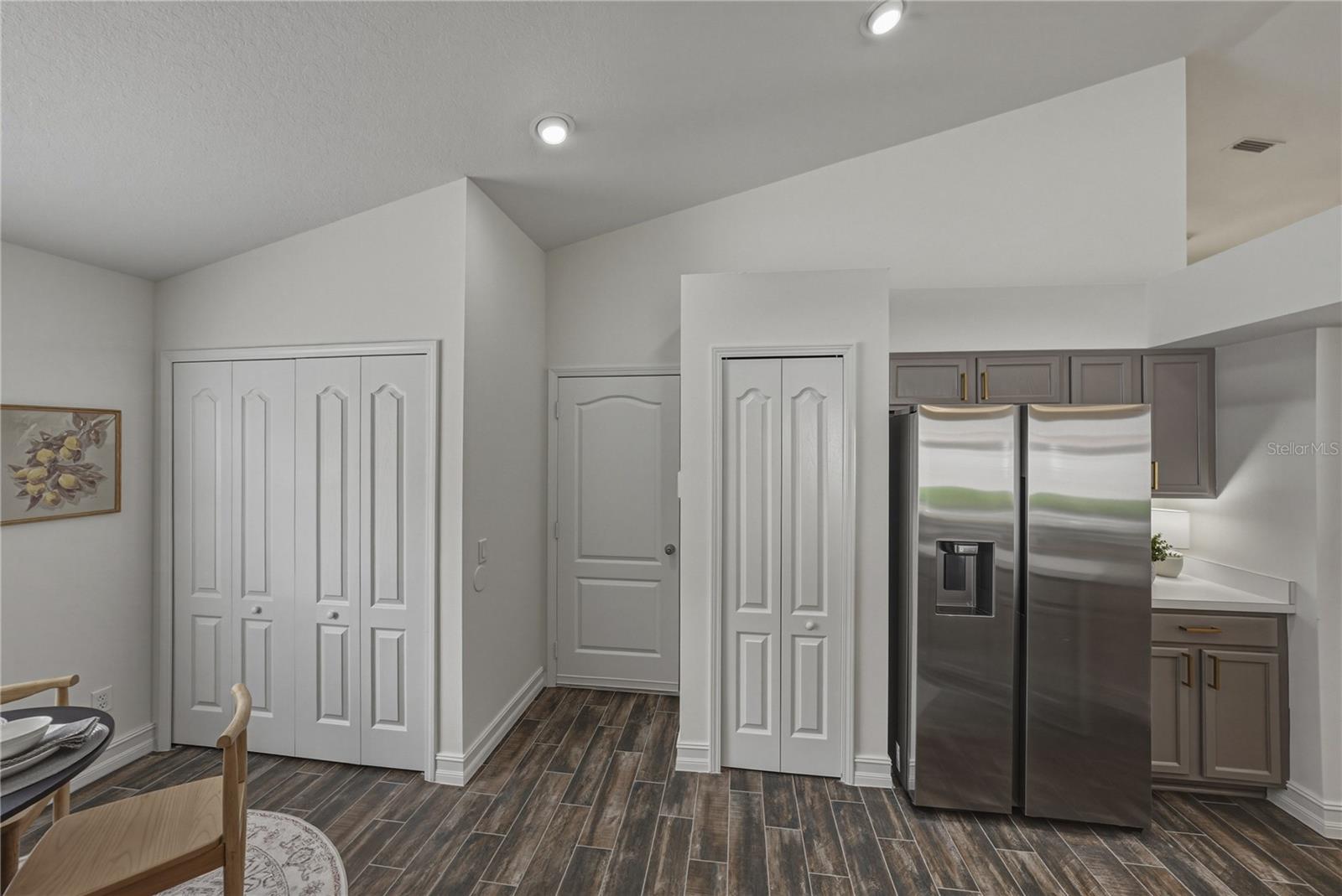 Kitchen with closet pantry