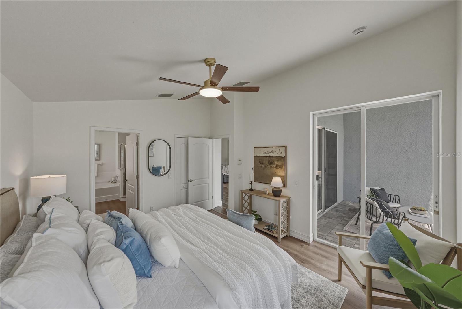 Primary Suite with New Ceiling Fan
