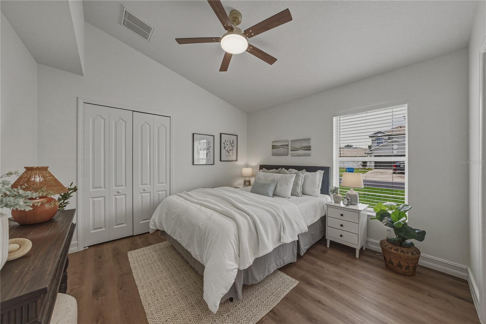 Spacious 3rd Bedroom with Vaulted Ceilings