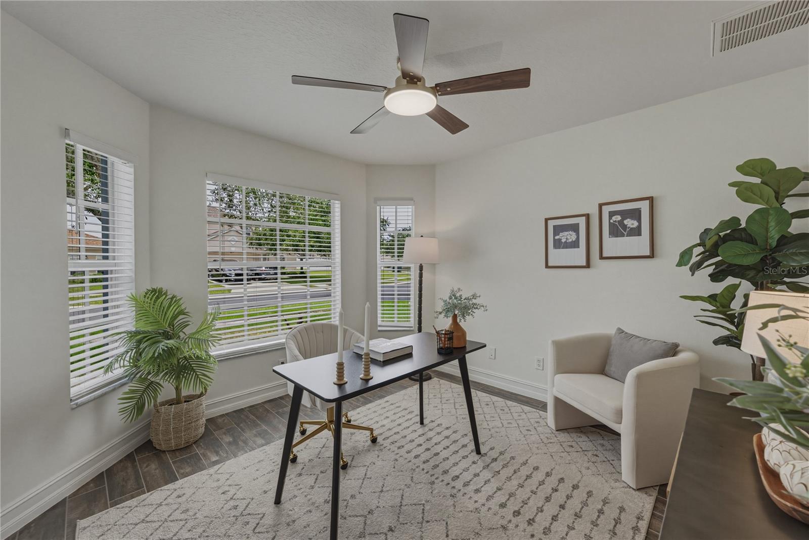 2nd Bedroom with Charming Bay Window Currently Used as an office