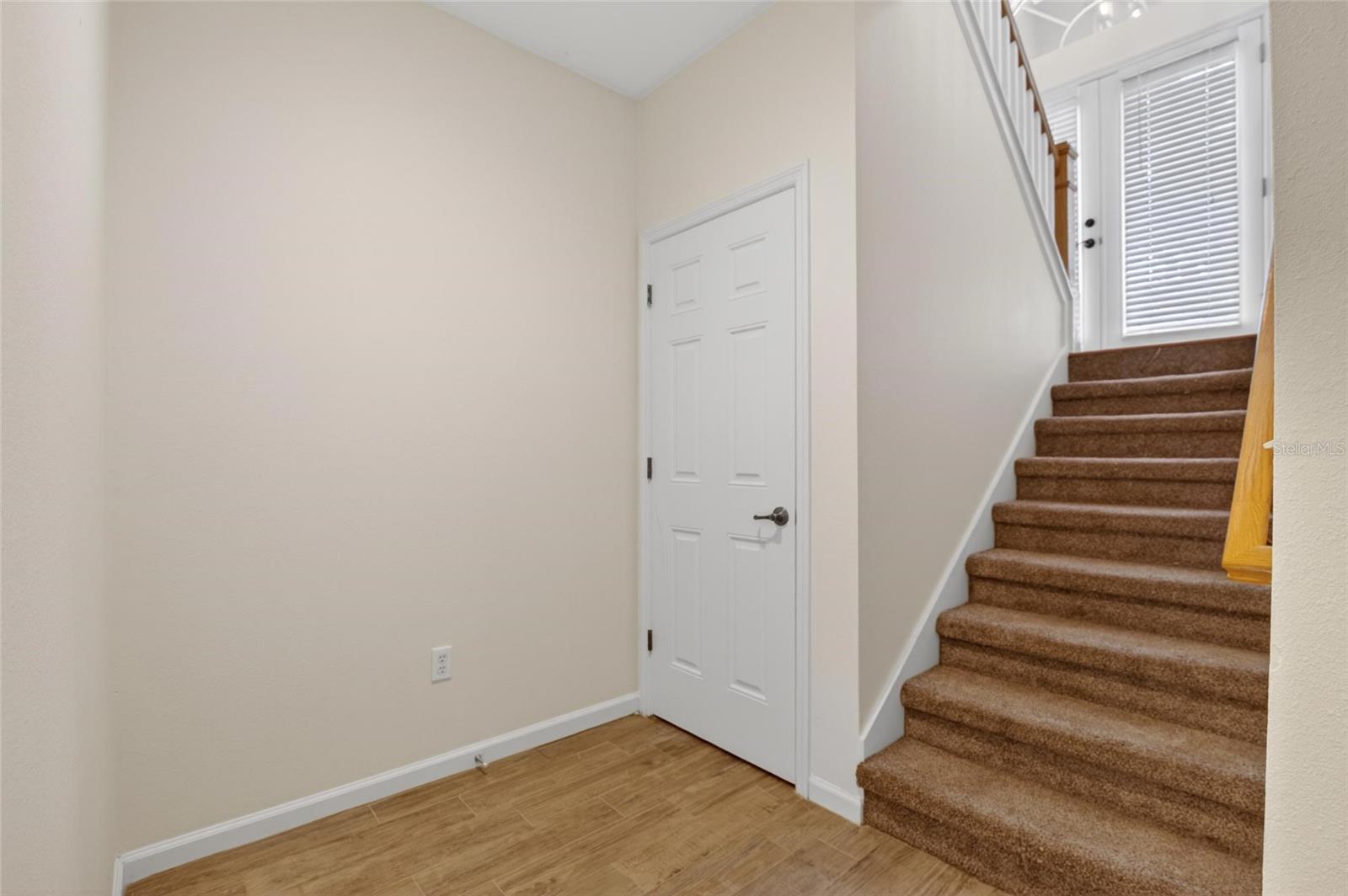 Downstairs storage closet.