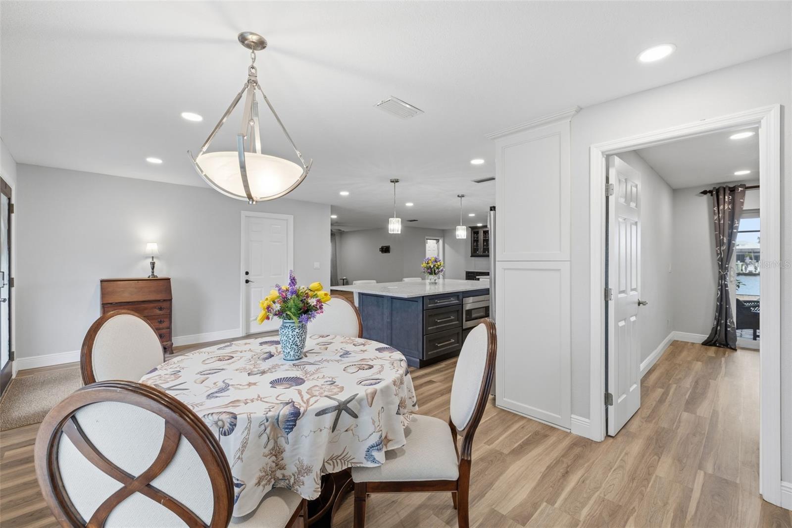 Dining Room area was designed to handle a China Hutch and Table or just an oversized Table! That is Bedroom 4/Office you see through the door opening.