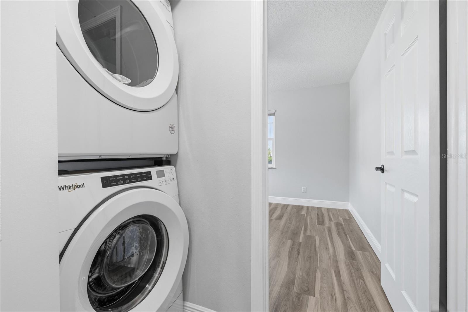 Newer Full Size Whirlpool Front Loaders behind a Barn Door!