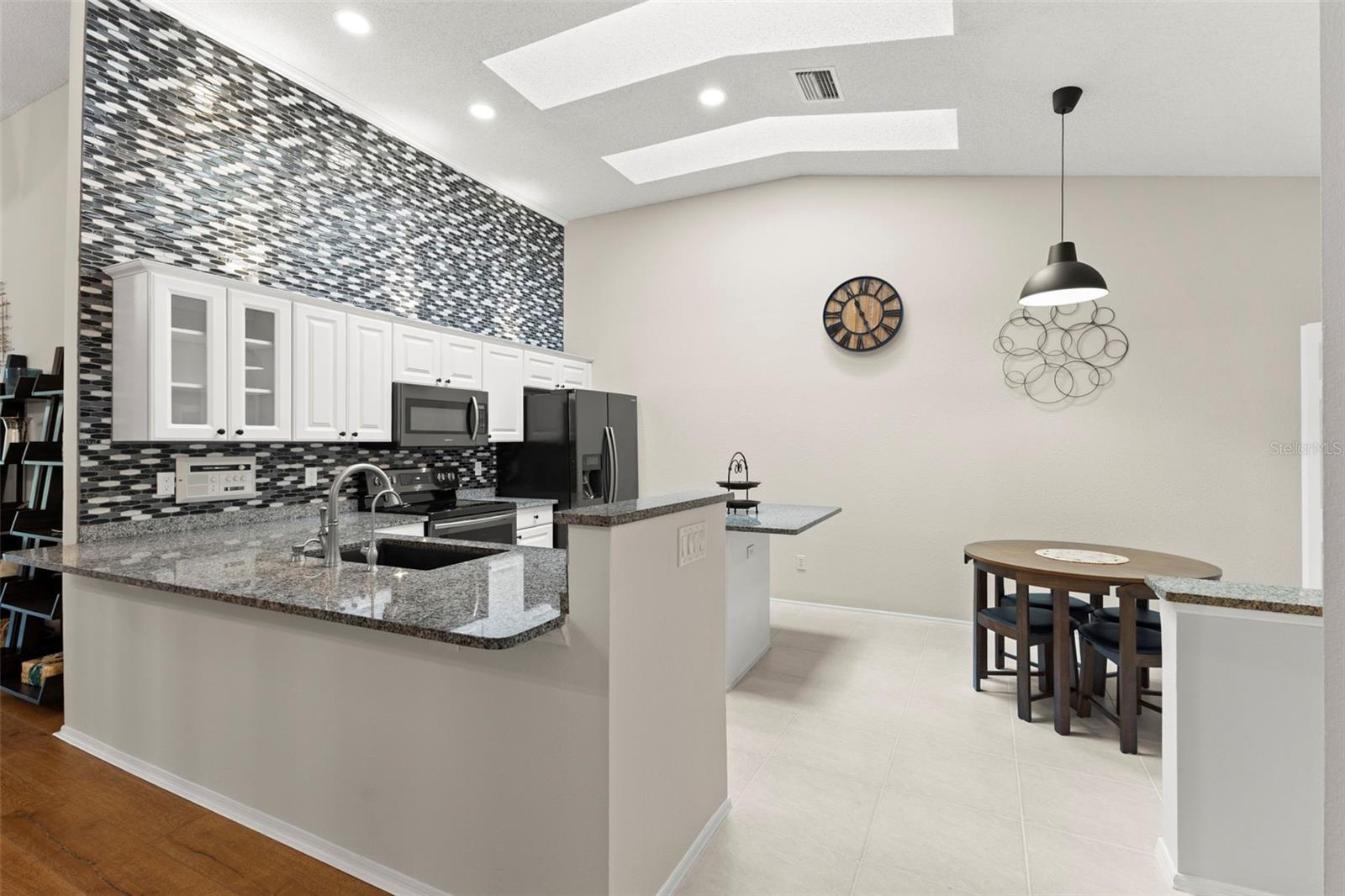 Updated kitchen with skylights