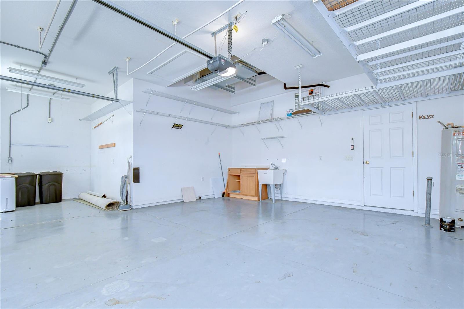 Garage with Golf Cart Parking Alcove - Sink Basin