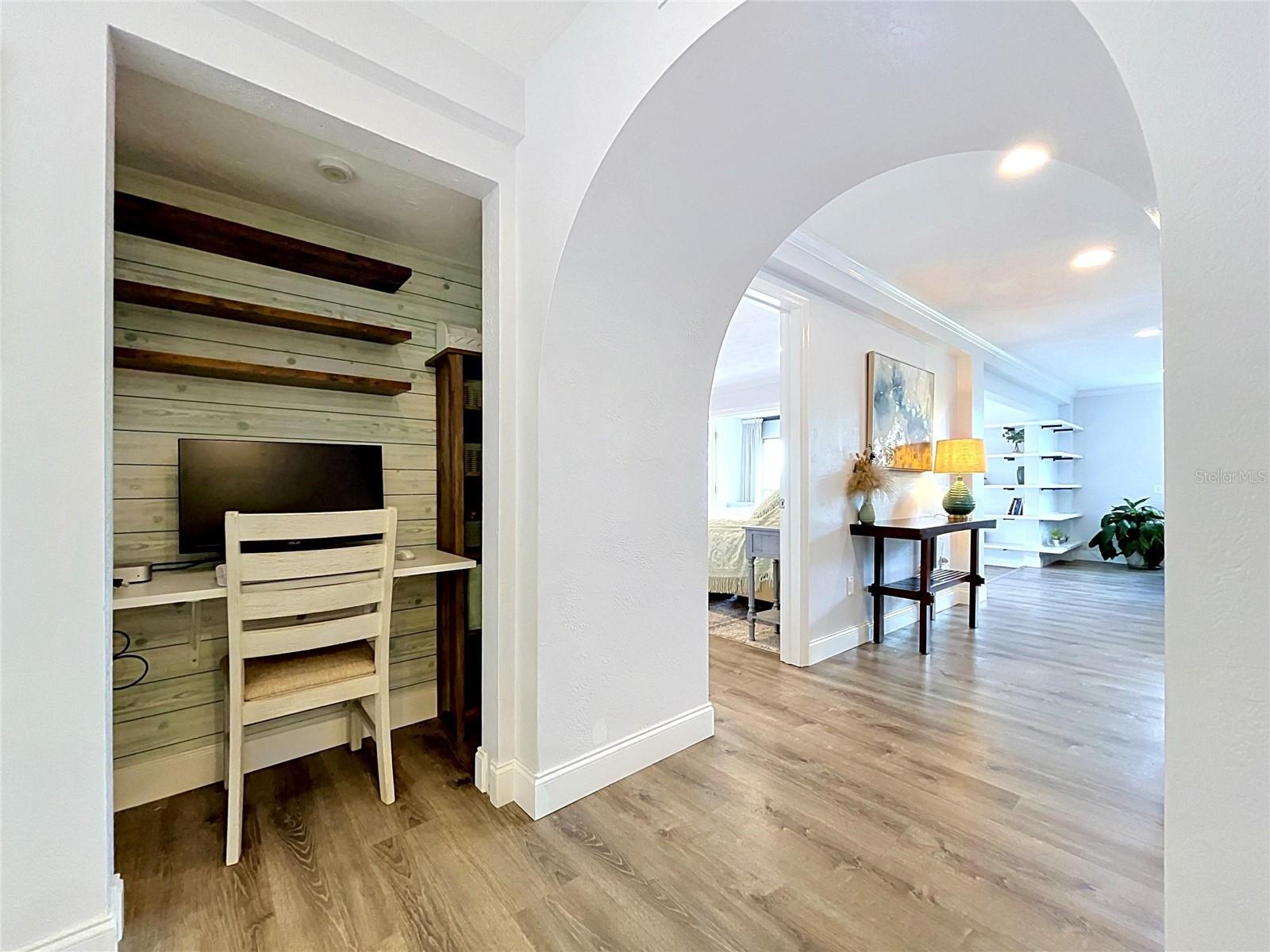 Foyer with desk nook
