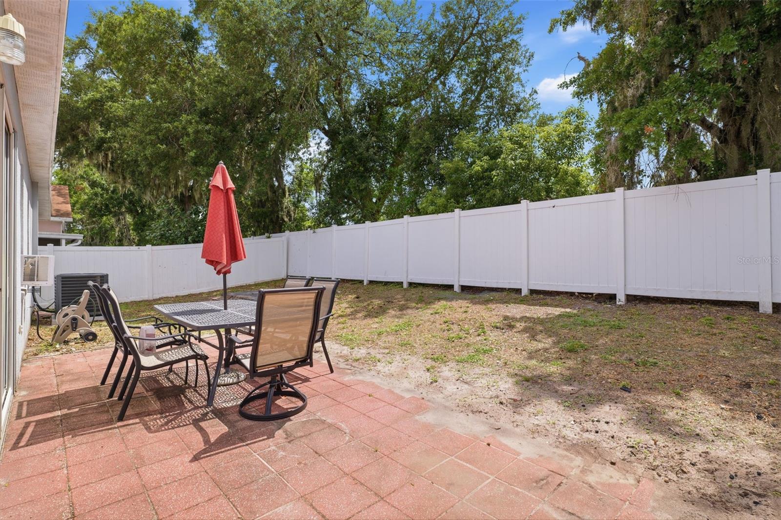 Fenced back yard