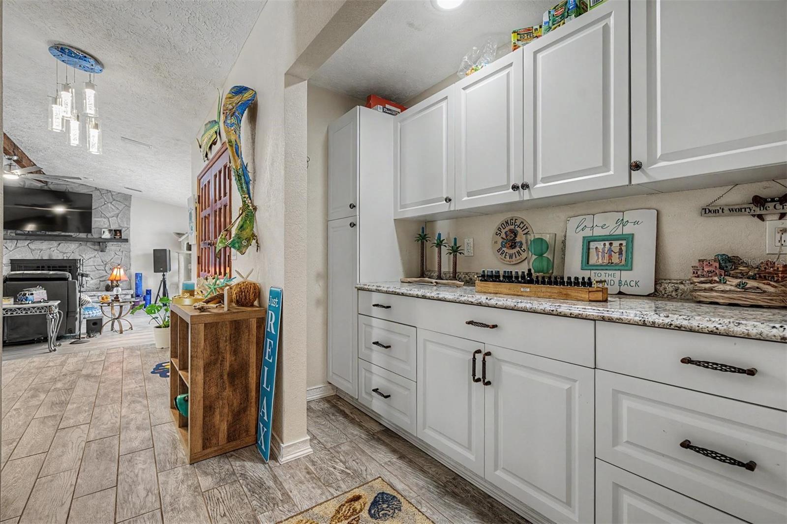 extra cabinetry  by kitchen