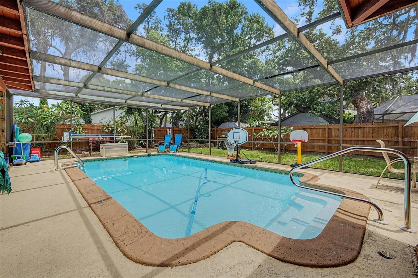pool screened in patio