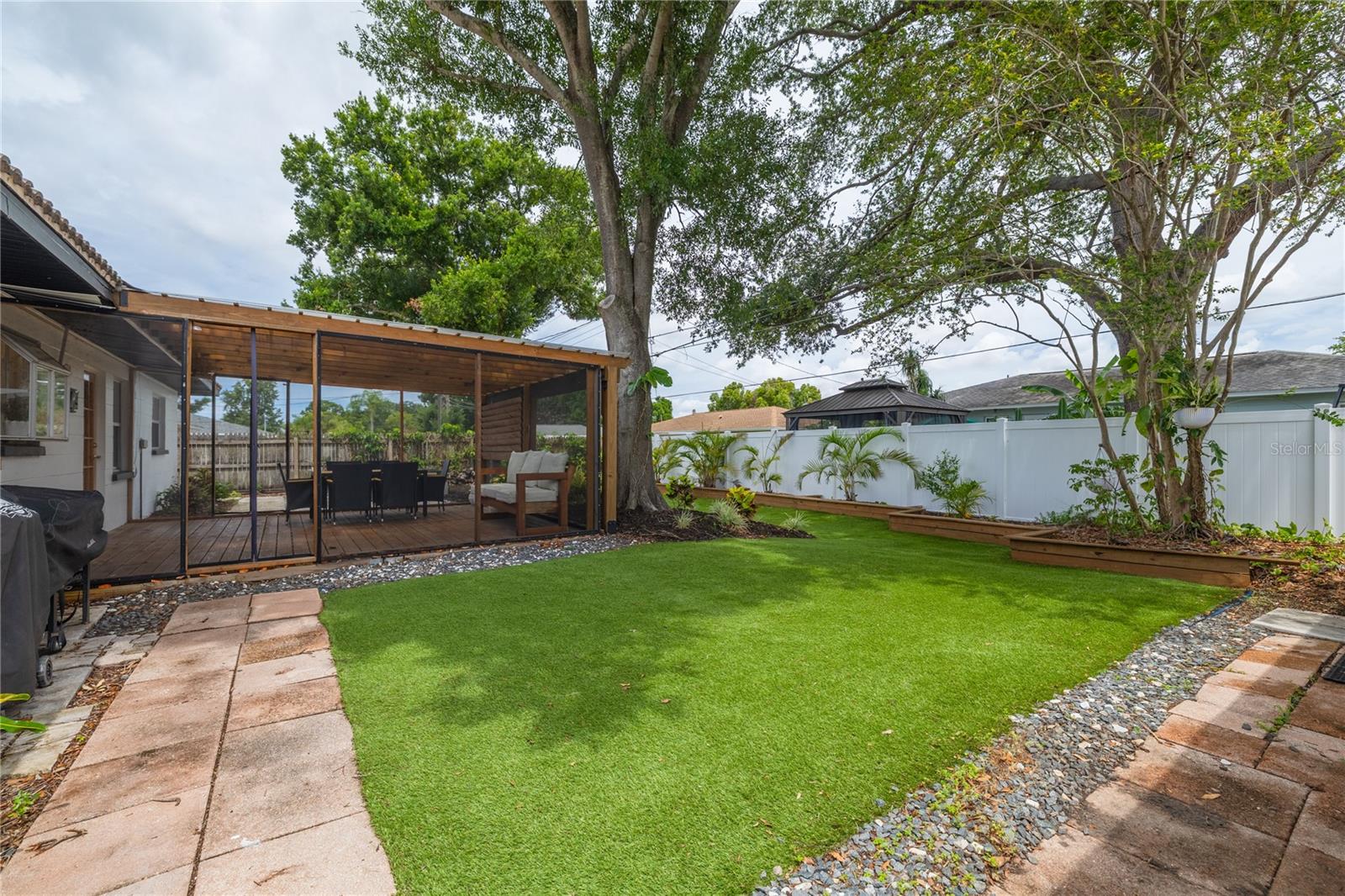 Turfed backyard