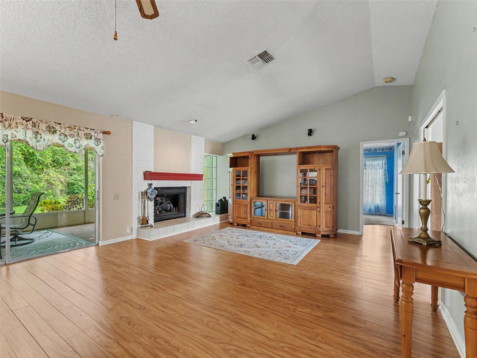 Living Area w/Gas Fireplace