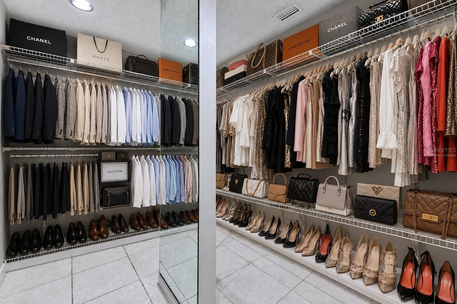Virtually Staged - Master Bedroom Walk-In Closet
