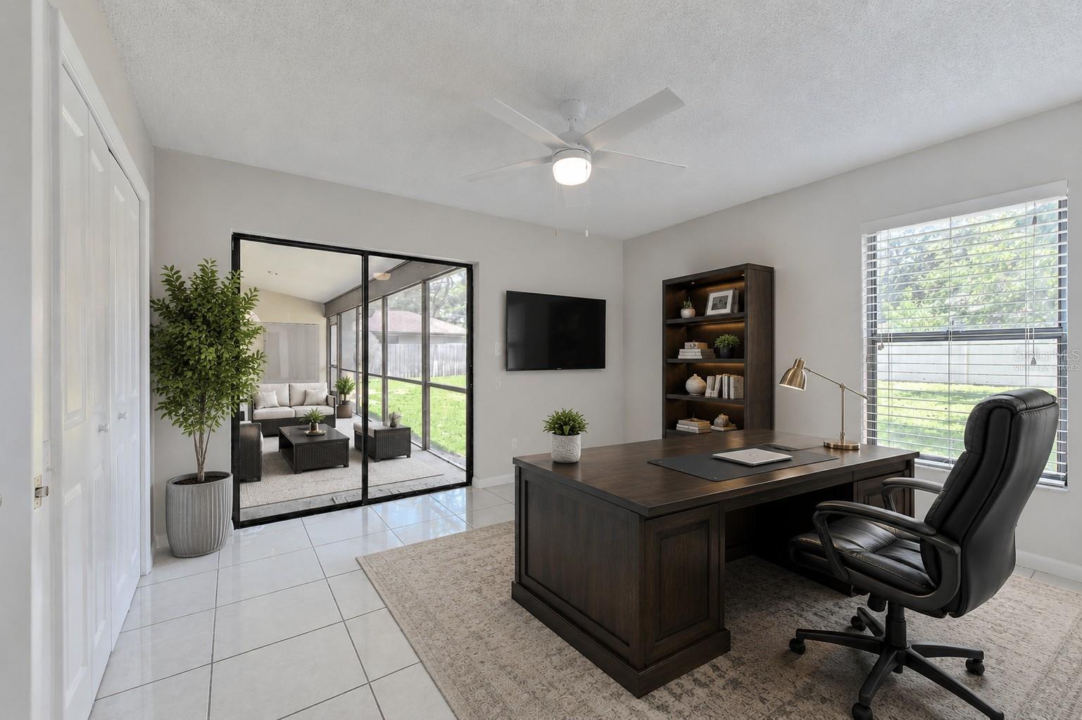 Virtually Staged In-Law Suite. Possible Home Office. Multigenerational living with separate entrance to home