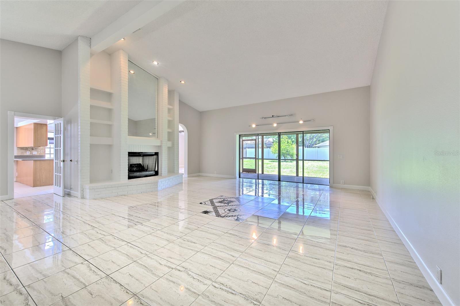 Grand Entrance w/ Fireplace