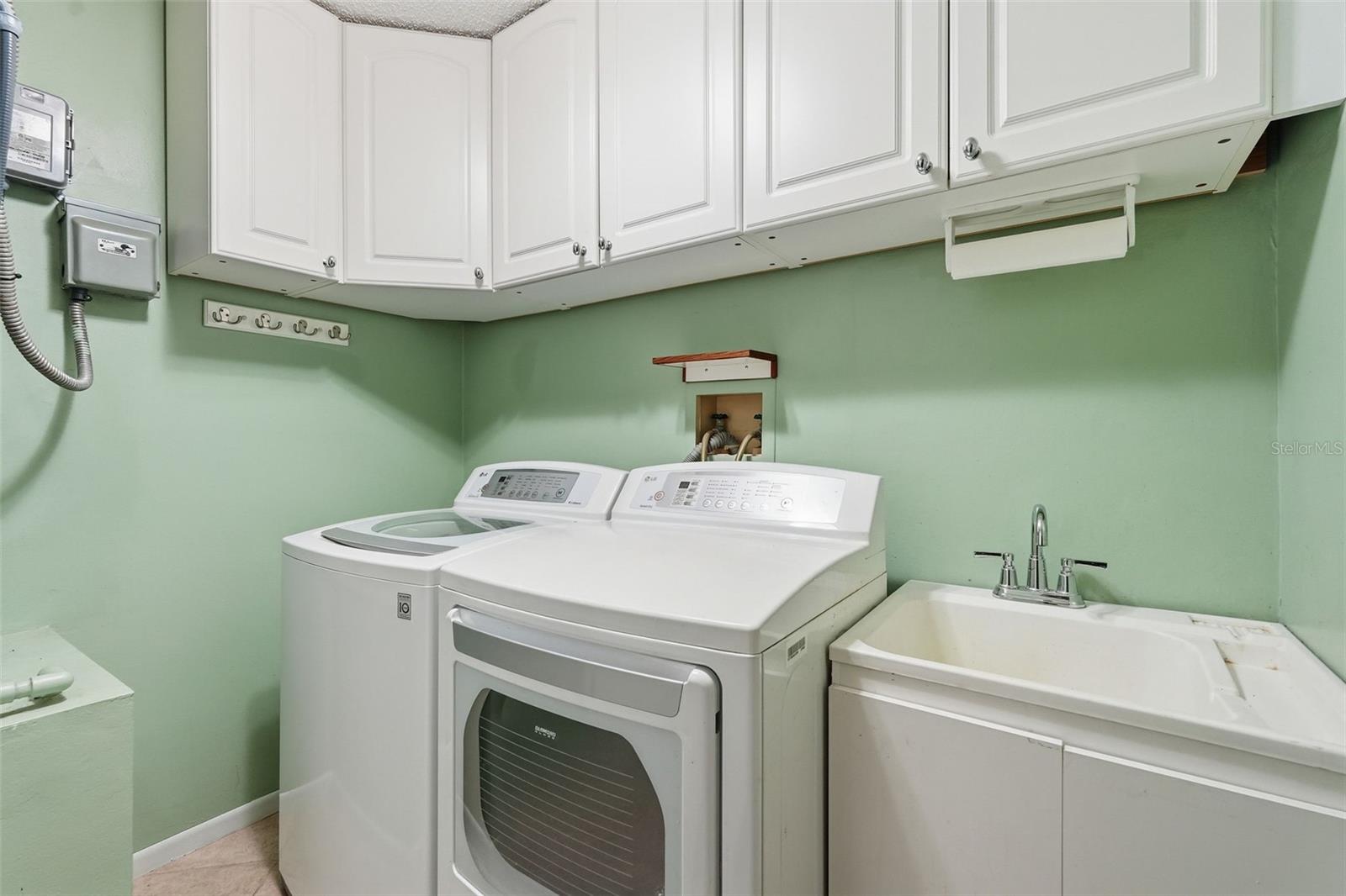 Sink in the laundry room