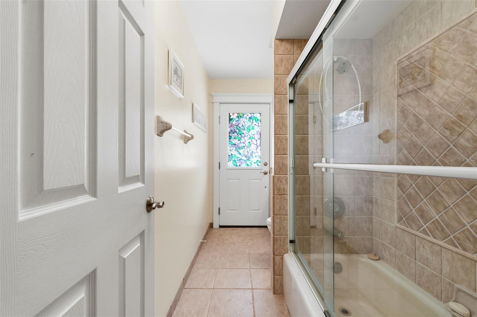 Door leading to the pool area