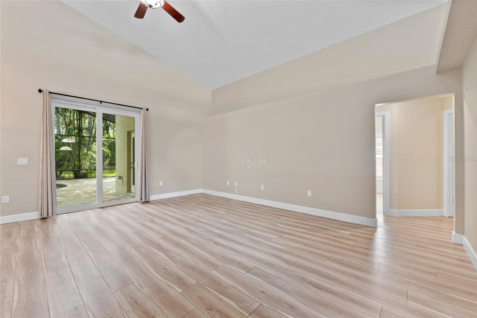 Living room hurricane patio doors